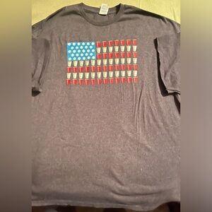AMERICAN FLAG RED SOLO CUP BEER PONG SHIRT XXXL